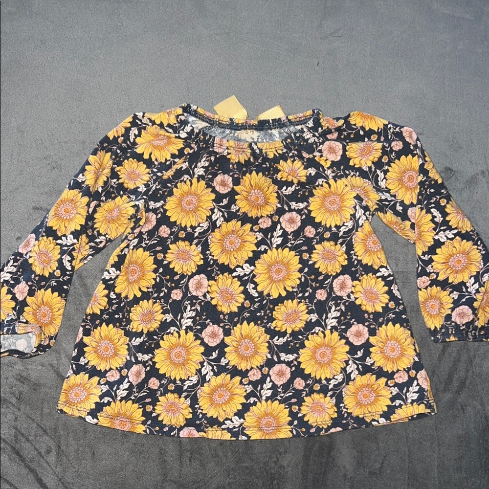 Rachel Zoe Toddler Floral Top - Yellow and Black